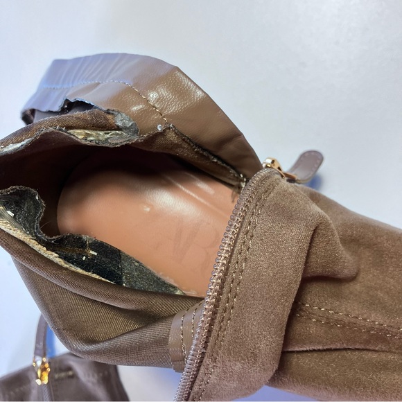 Zara Brown Sock-Style Suede Stiletto Ankle Boots Women’s Size 6 - Picture 10 of 13